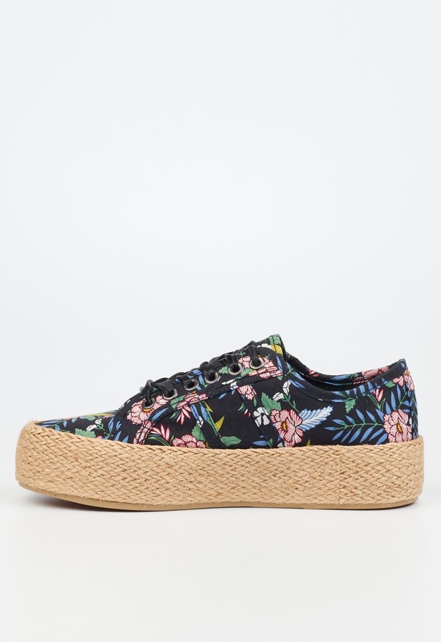 Miss Black - Quebec 11 espadrille sneaker - black