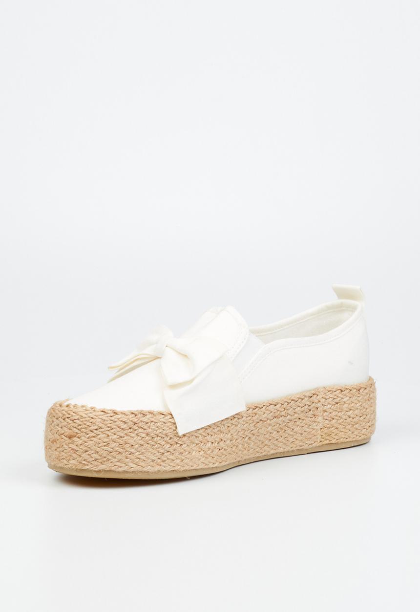 Miss Black - Quebec 9 espadrille slip-on - white