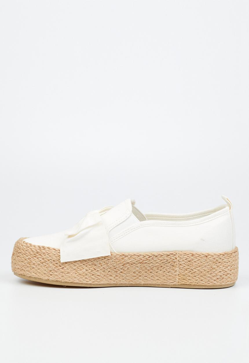 Miss Black - Quebec 9 espadrille slip-on - white
