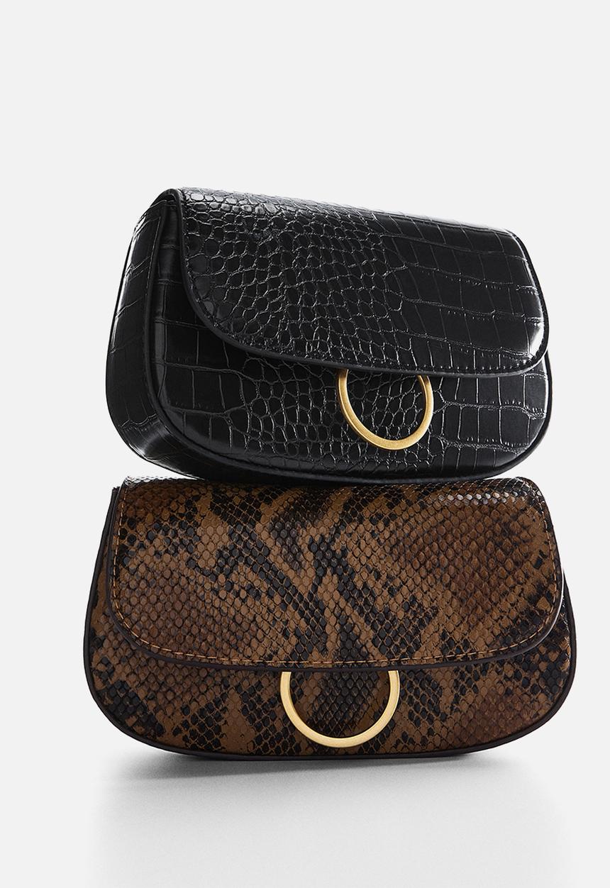 MANGO - Flap chain bag - brown