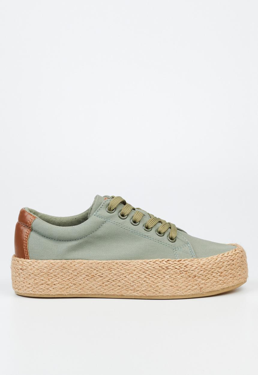 Miss Black - Quebec 8 espadrille sneaker - khaki