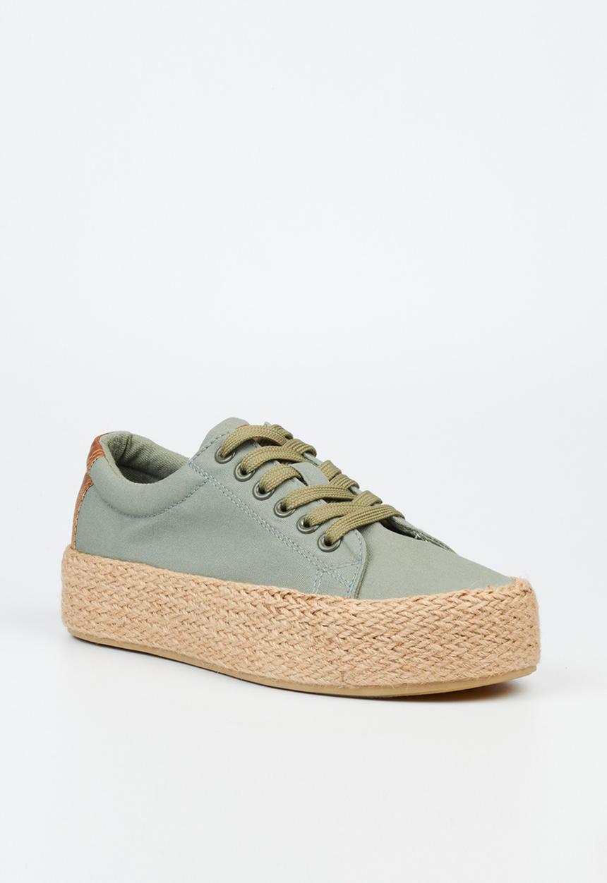 Miss Black - Quebec 8 espadrille sneaker - khaki