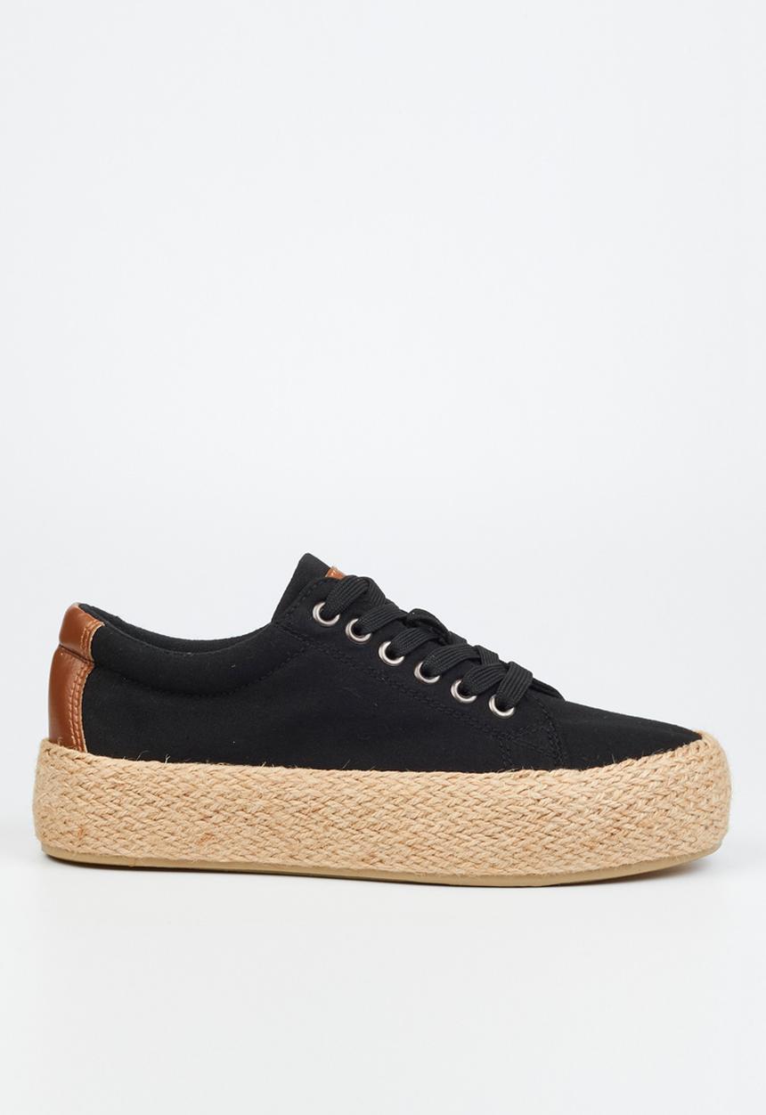 Miss Black - Quebec 8 espadrille sneaker - black