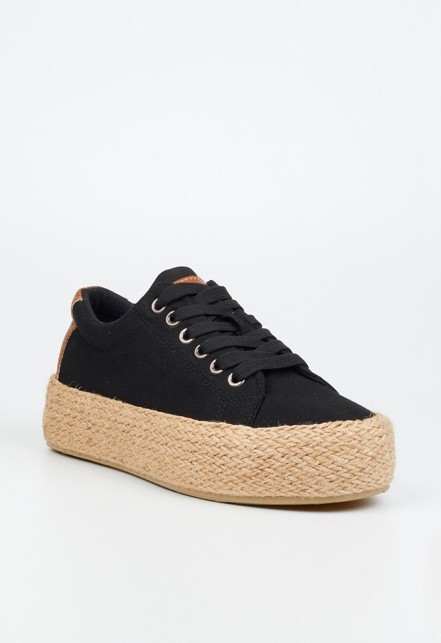 Miss Black - Quebec 8 espadrille sneaker - black