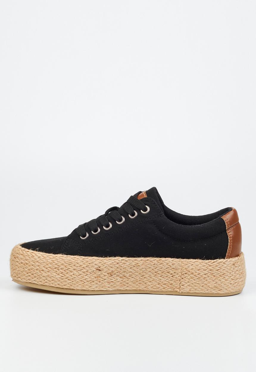 Miss Black - Quebec 8 espadrille sneaker - black