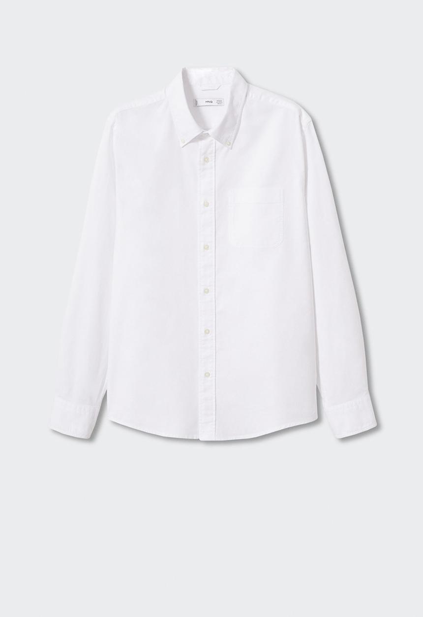MANGO - Shirt oxford - white