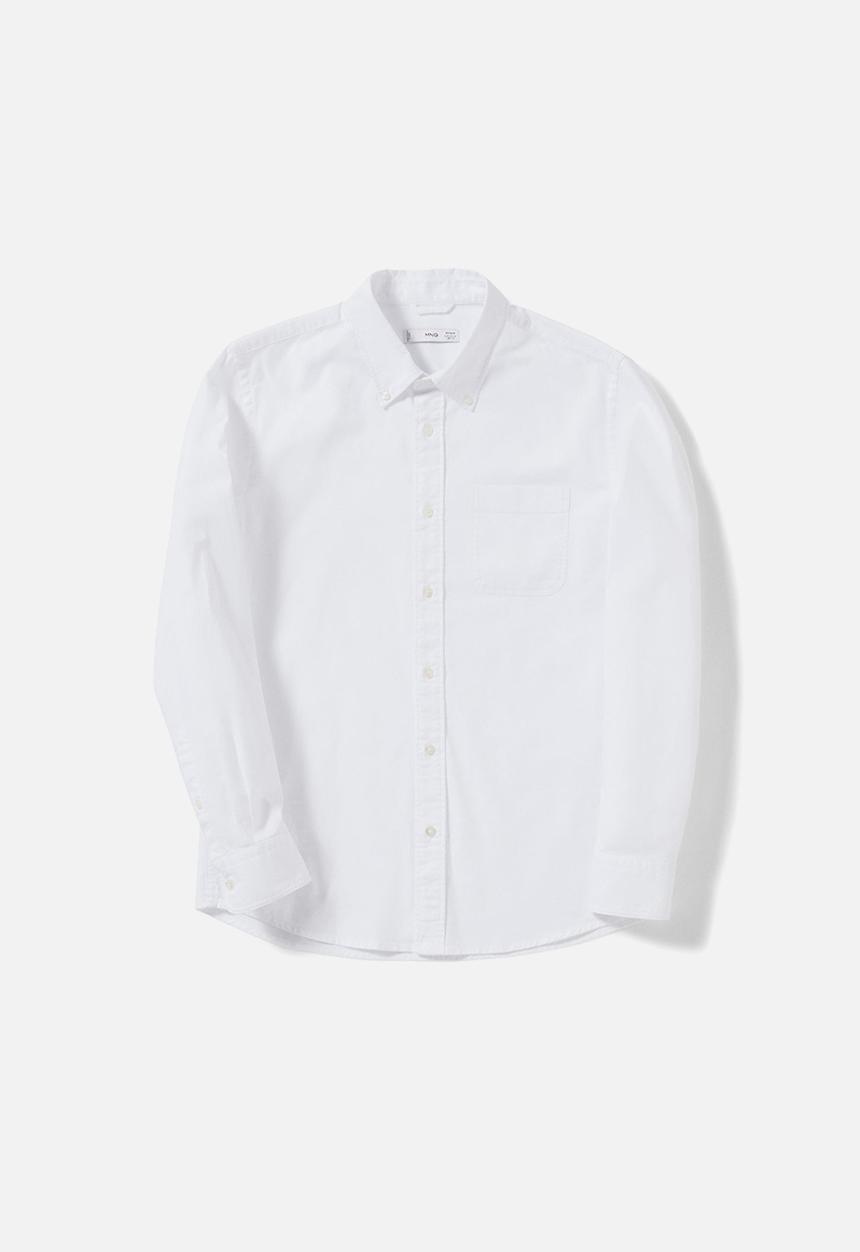 MANGO - Shirt oxford - white