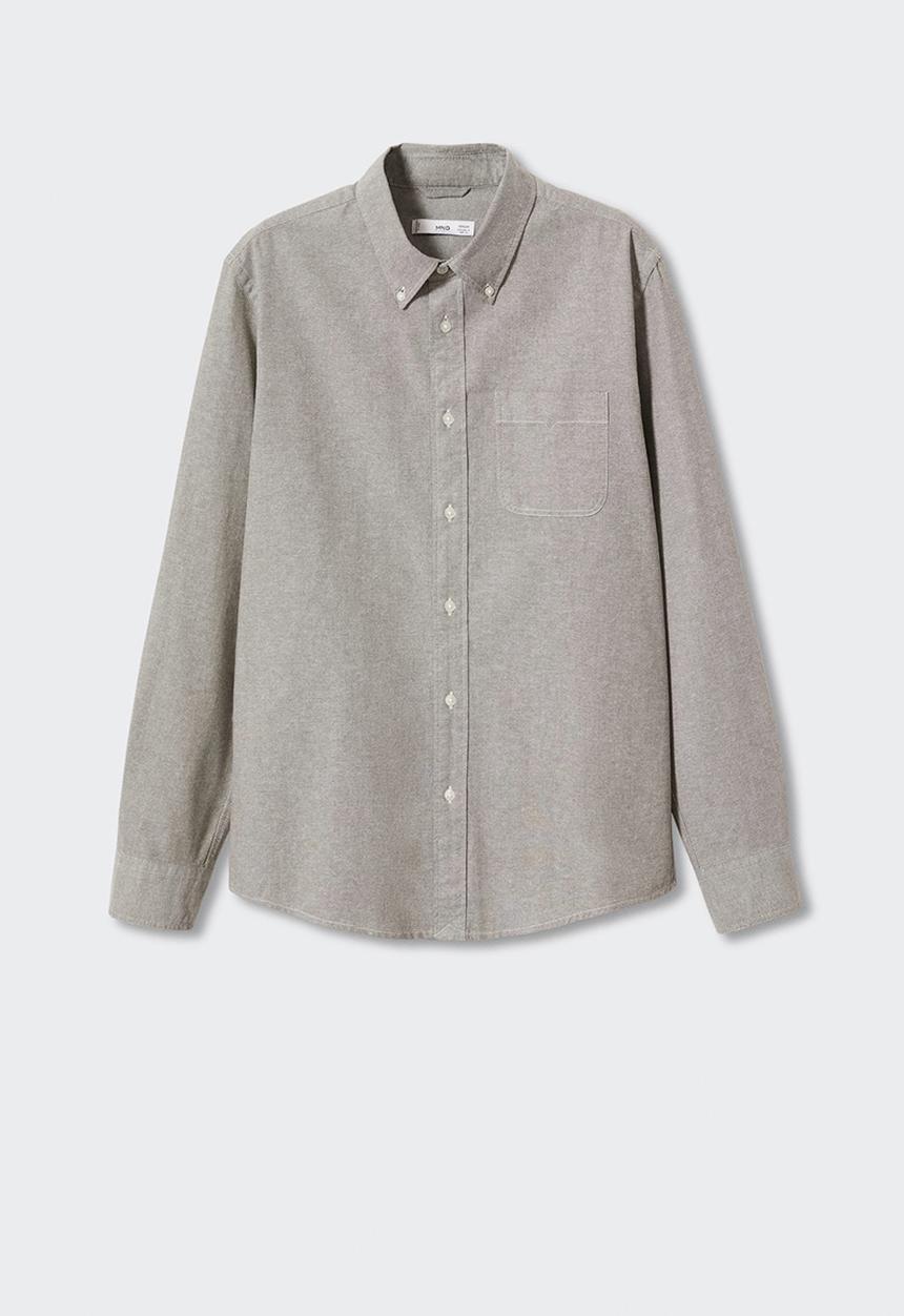 MANGO - Shirt oxford - khaki