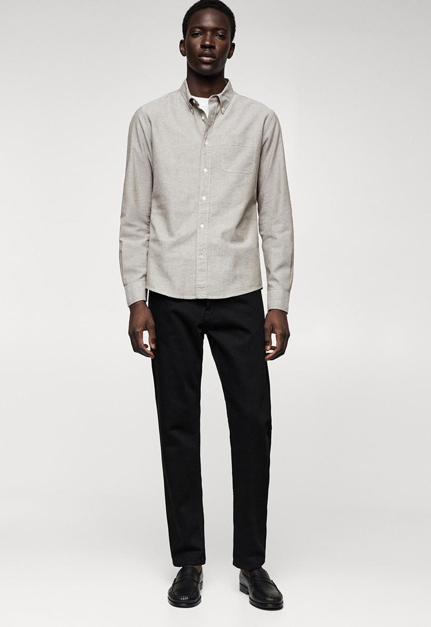 MANGO - Shirt oxford - khaki