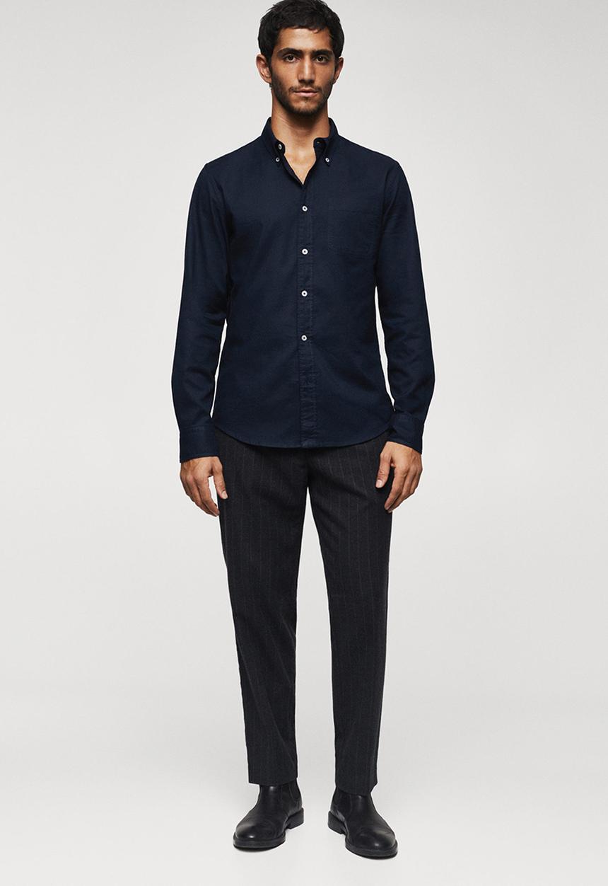MANGO - Shirt oxford - navy