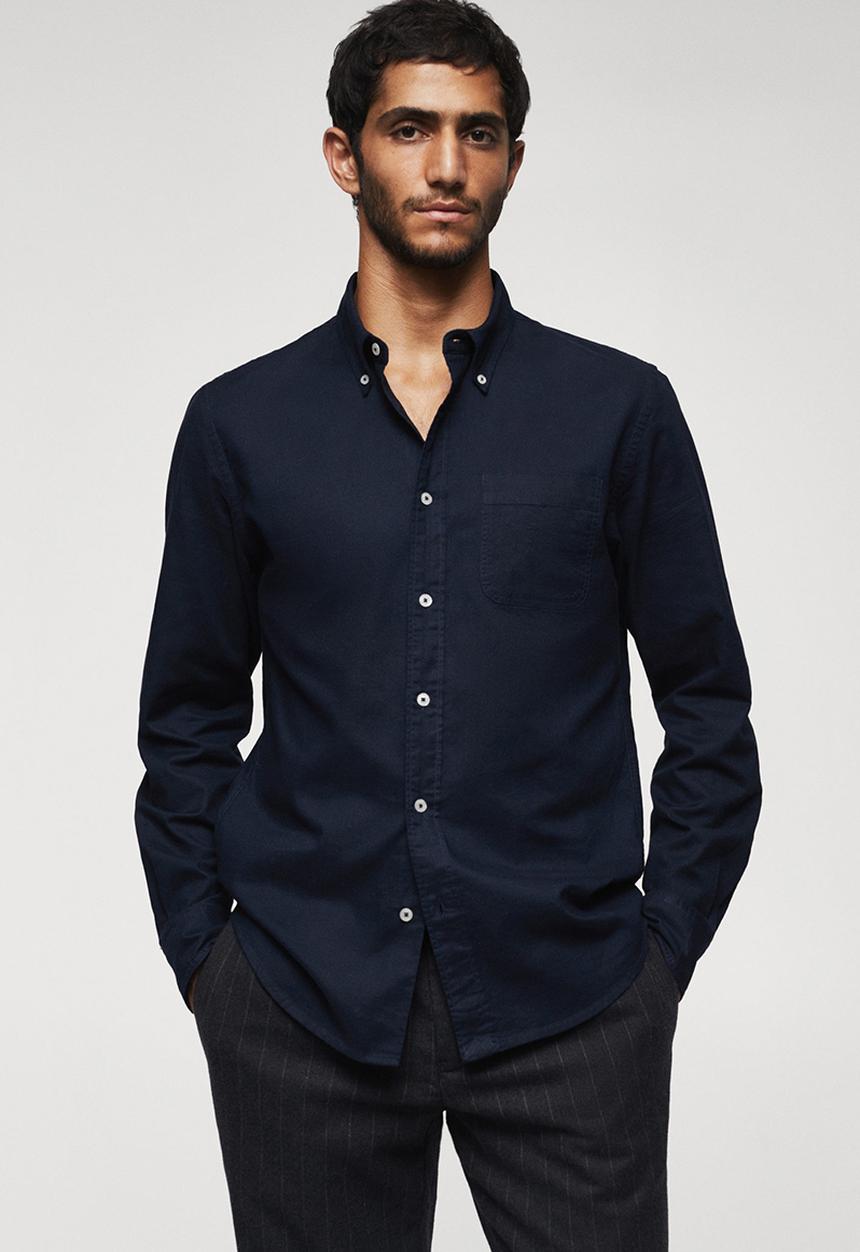MANGO - Shirt oxford - navy