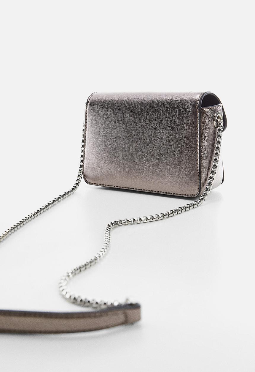MANGO - Bag juanita - silver 