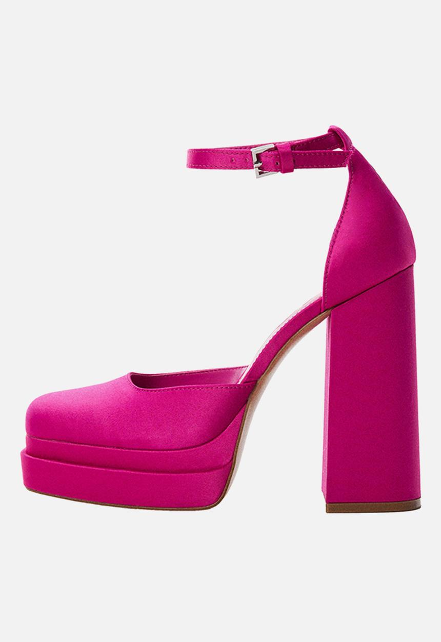 MANGO - Lua1 platform heel - bright pink