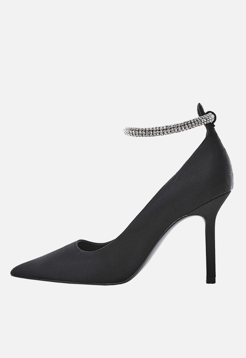 MANGO - Strass court heel - black