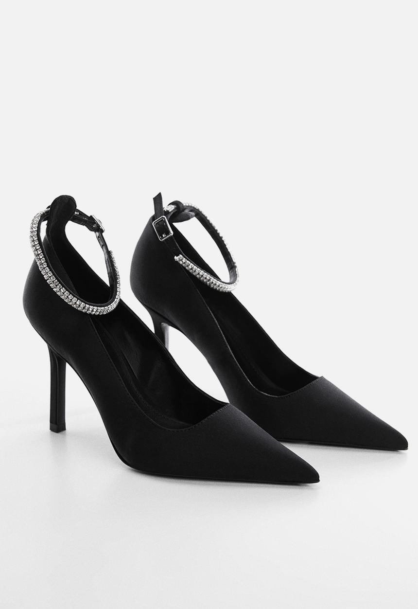 MANGO - Strass court heel - black