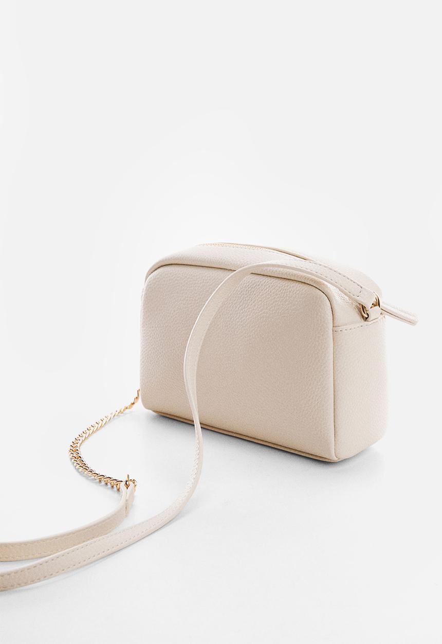 MANGO - Chain shoulder bag - off white