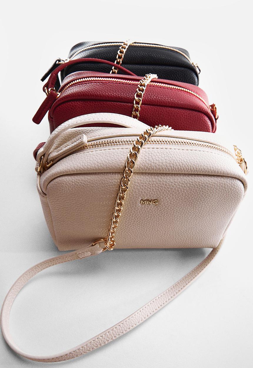 MANGO - Chain shoulder bag - off white