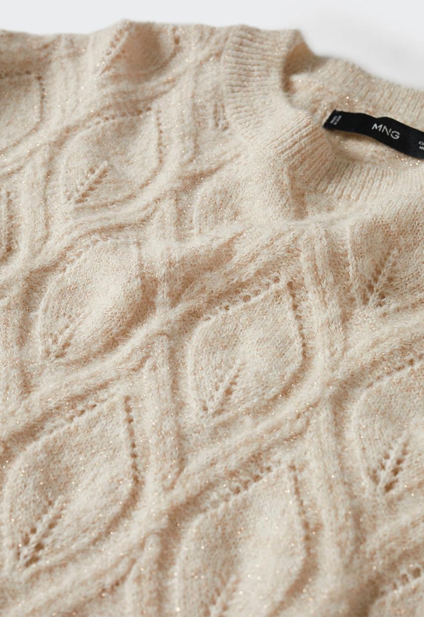 MANGO - Sweater florita - light beige