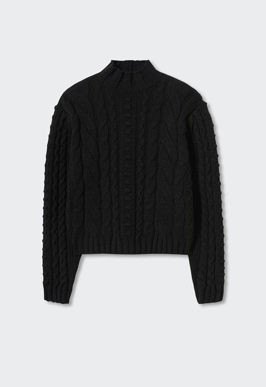 MANGO - Sweater boline - black