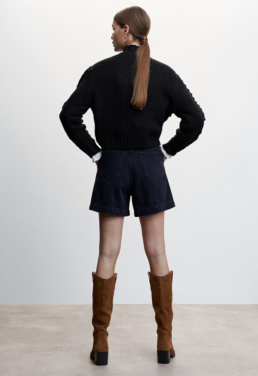 MANGO - Sweater boline - black