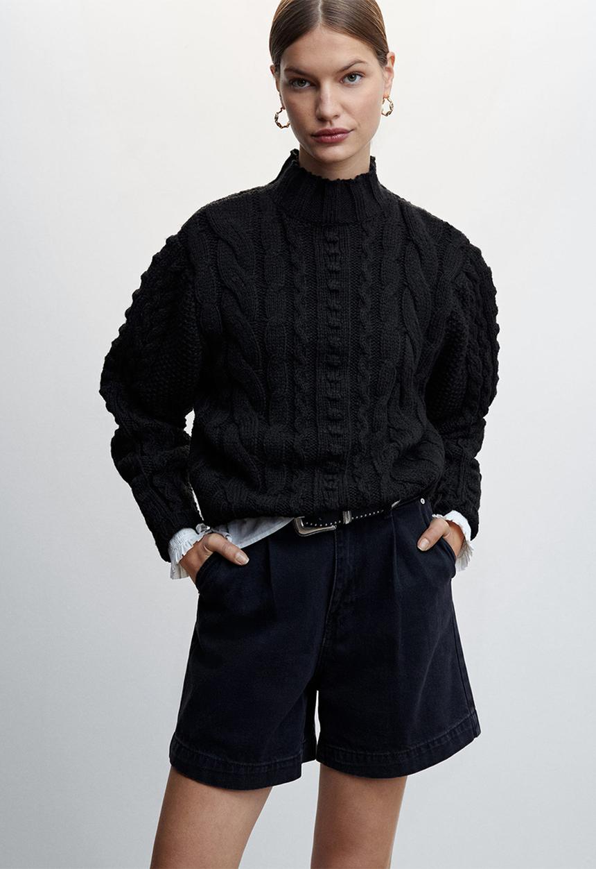MANGO - Sweater boline - black