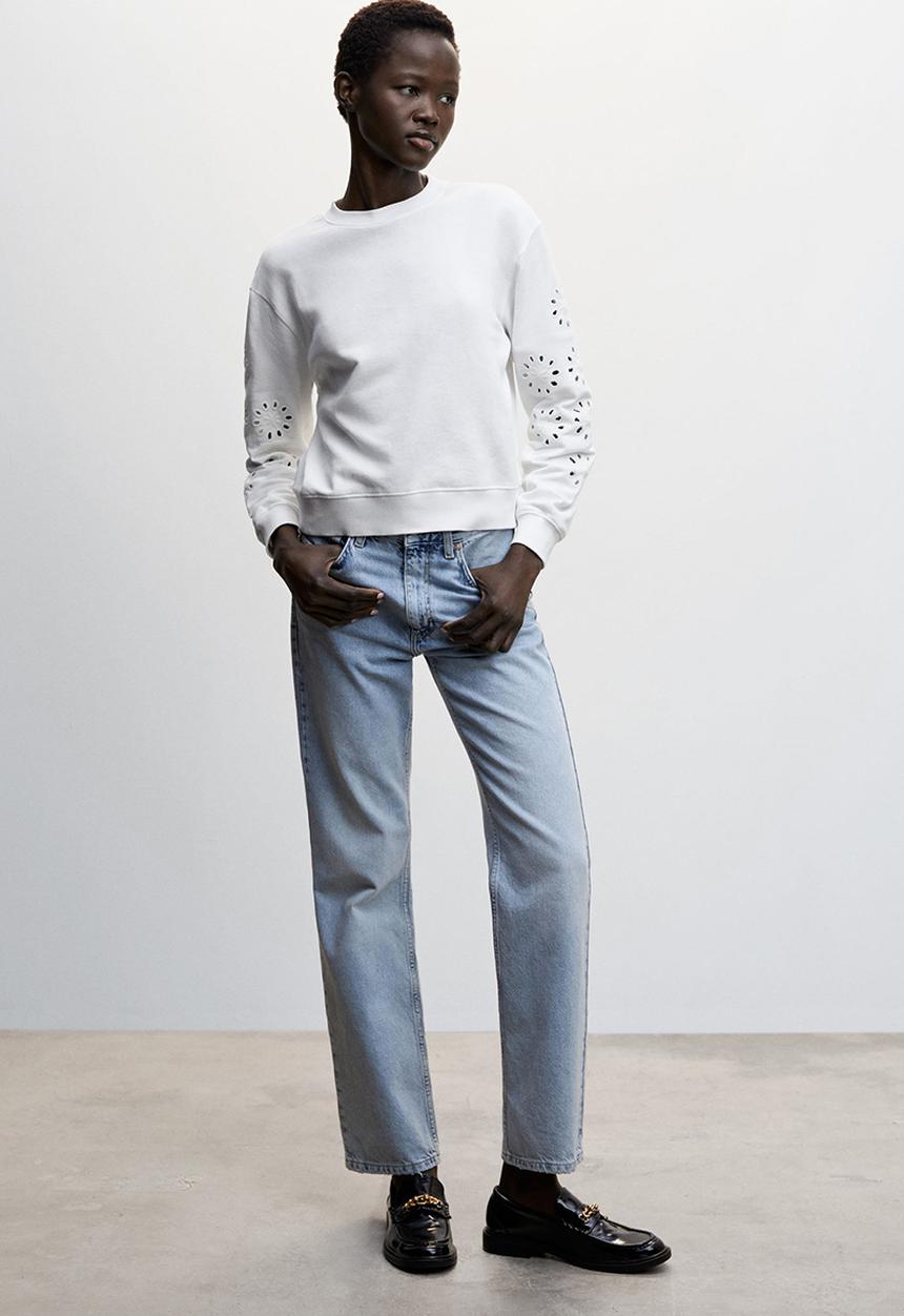 MANGO - Sweatshirt fiore-h - white