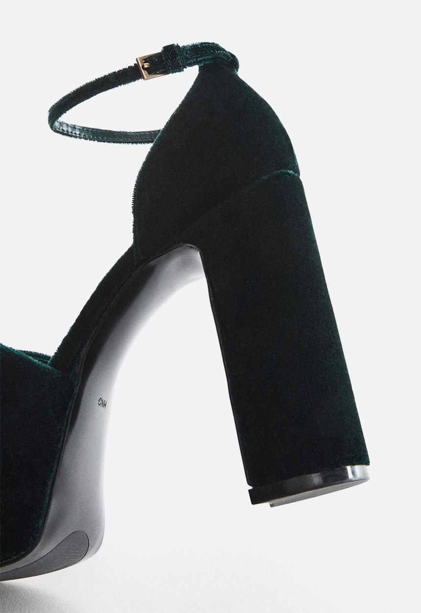 MANGO - Santa platform heel - green