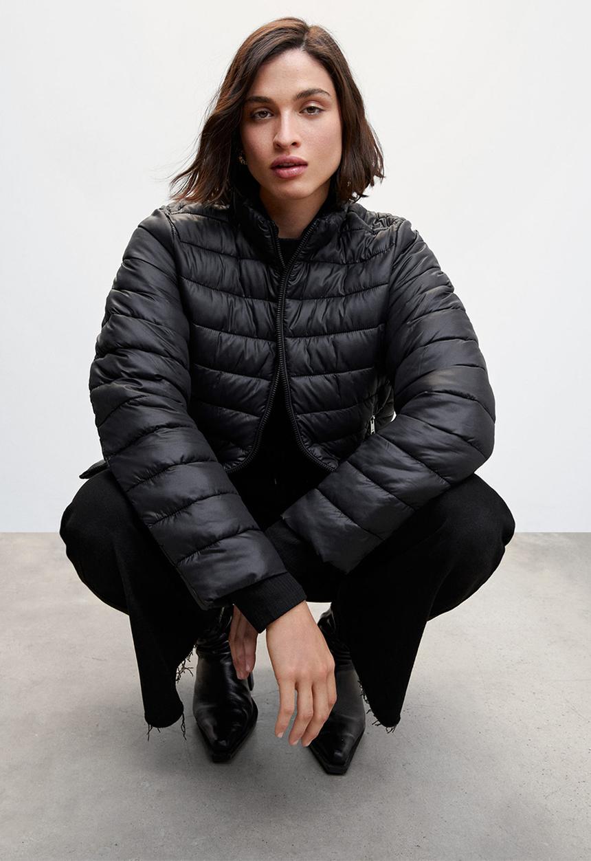 MANGO - Plus anorak blandi - black