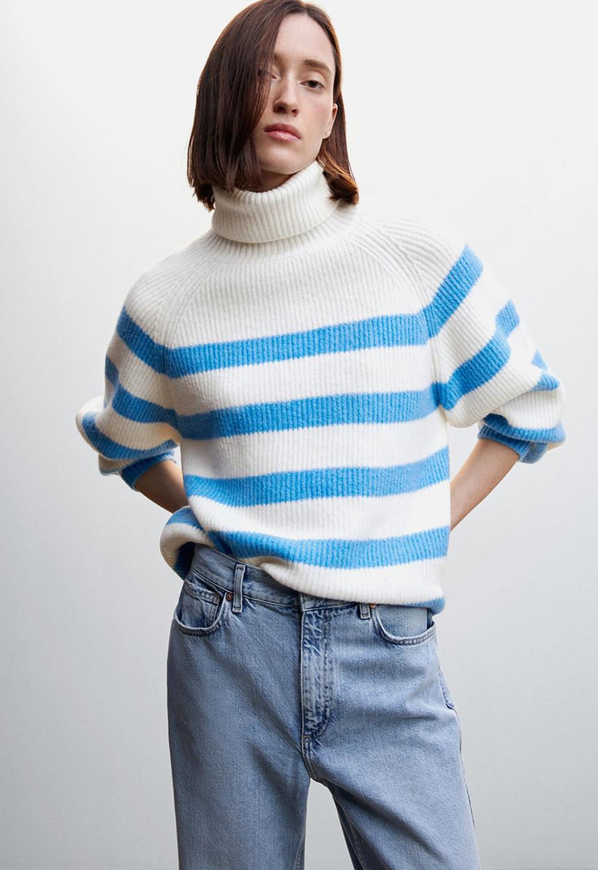 MANGO - Sweater merlin - mid blue