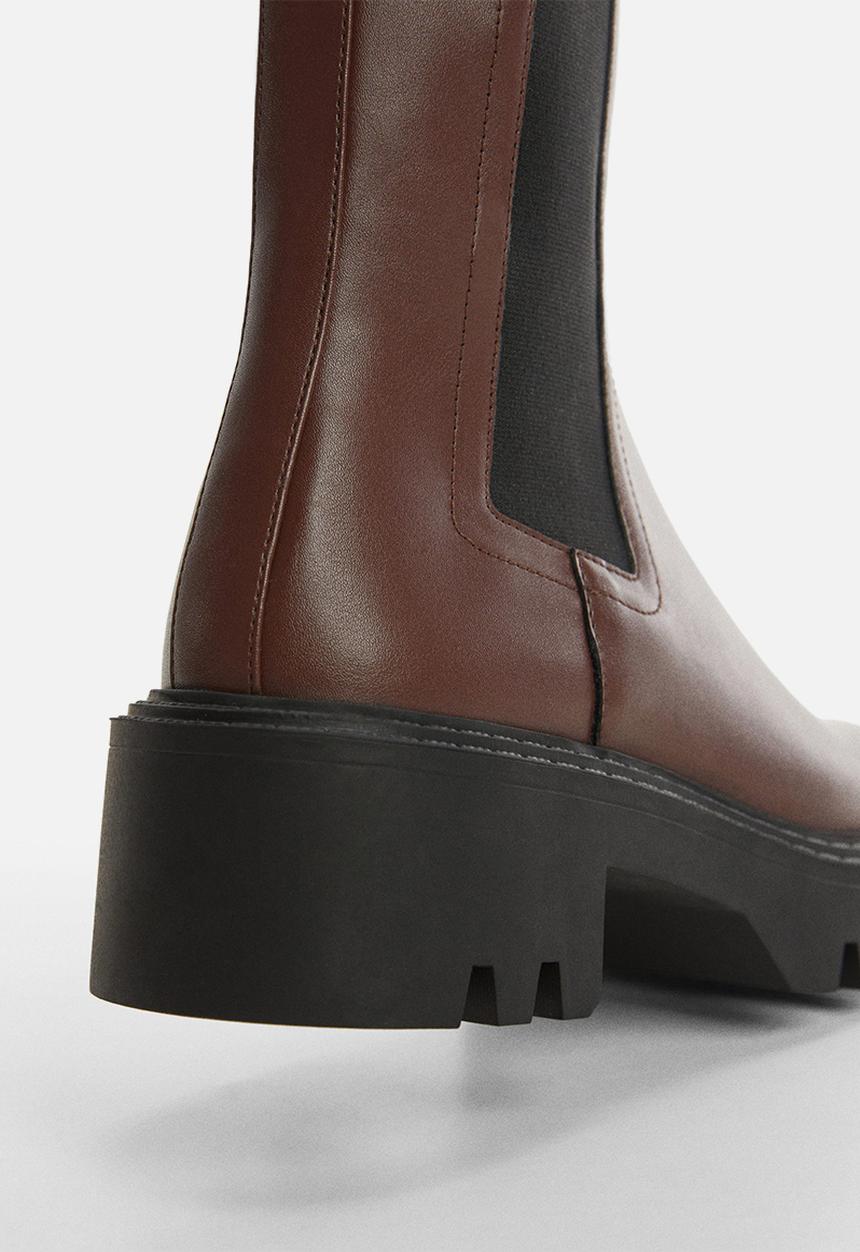 MANGO - Chela chelsea boot - dark red