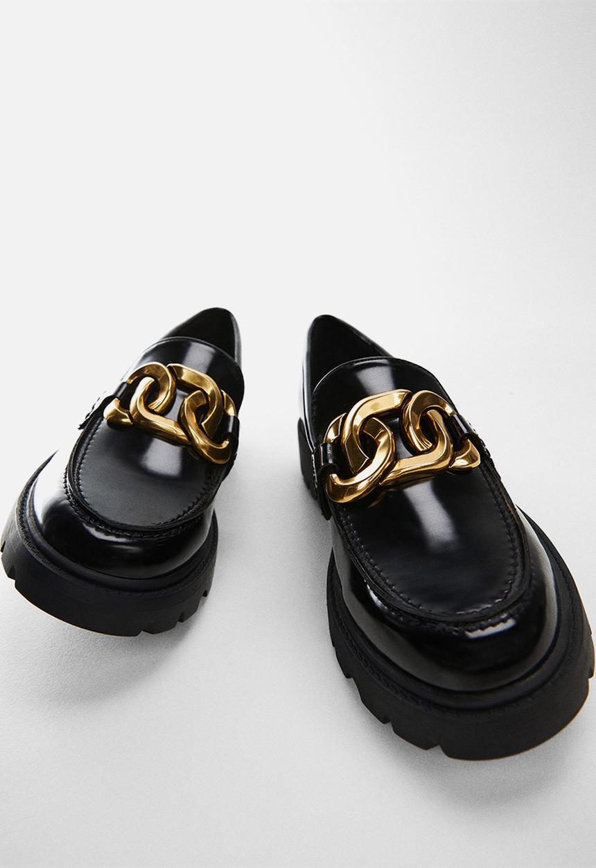 MANGO - Fau loafer - black