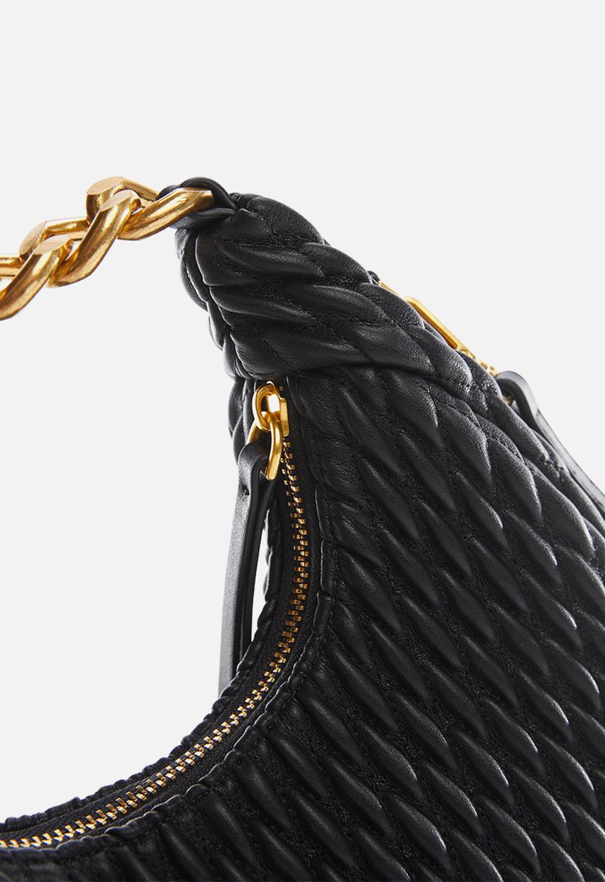 MANGO - Textured chain bag - black