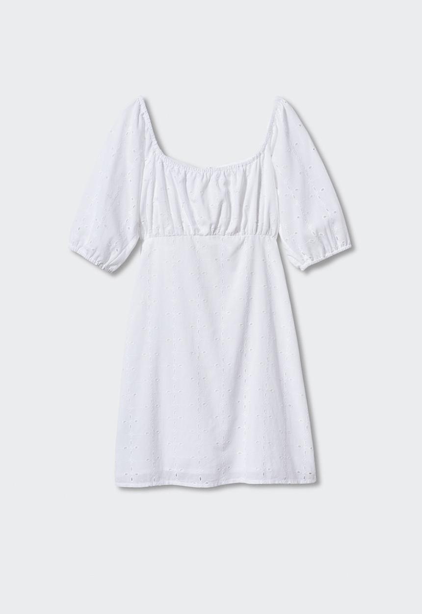 MANGO - Dress bordi-h - white