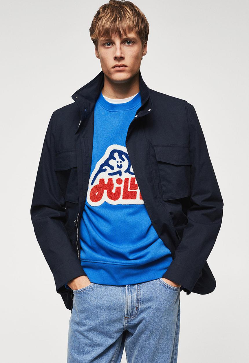 MANGO - Hills sweatshirt skic - blue