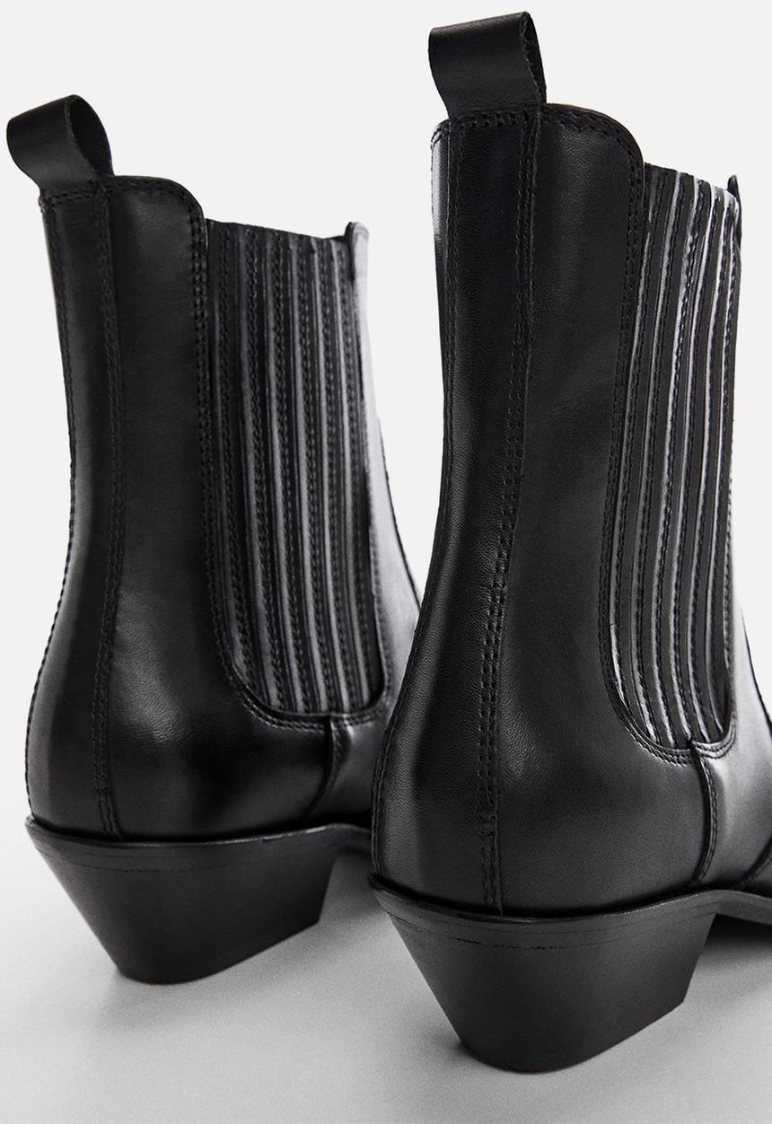 MANGO - Metal ankle boot - black