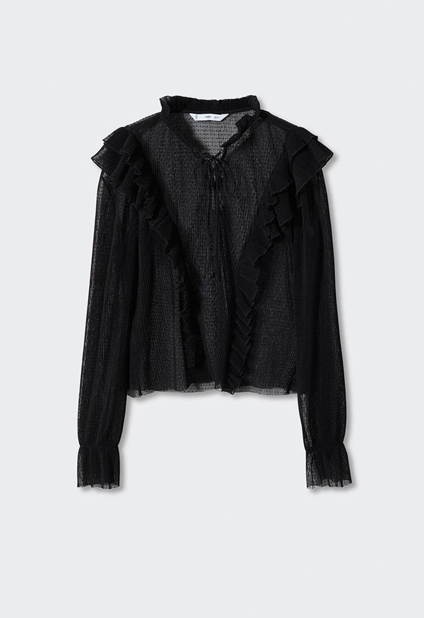 MANGO - Blouse adrien - black