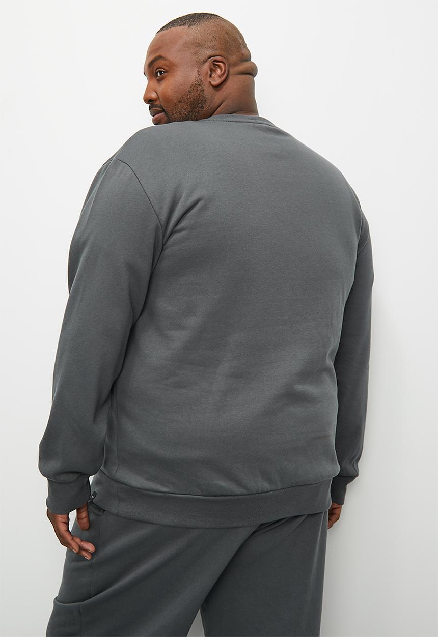 Superbalist - Plus basic brewer crew neck sweat - charcoal