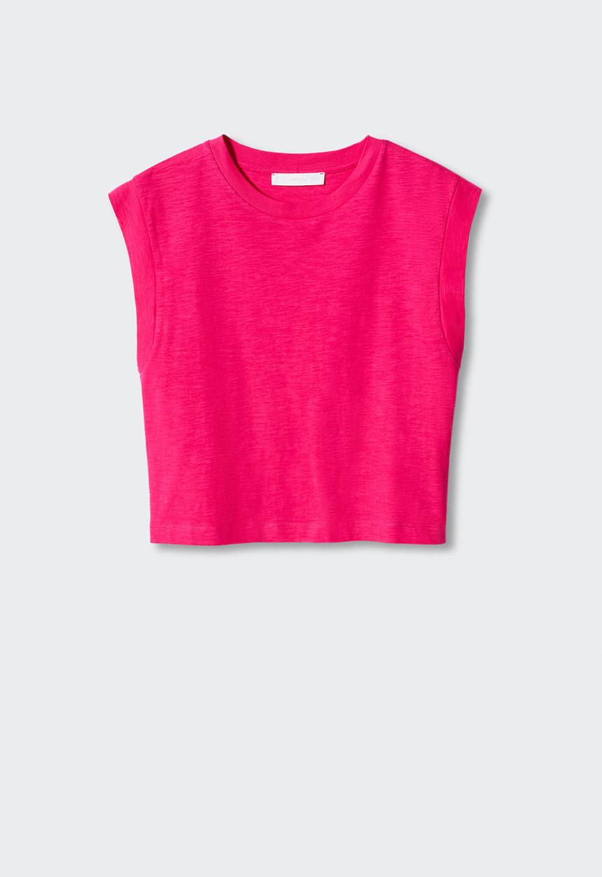 MANGO - T-shirt aroa-h - bright pink