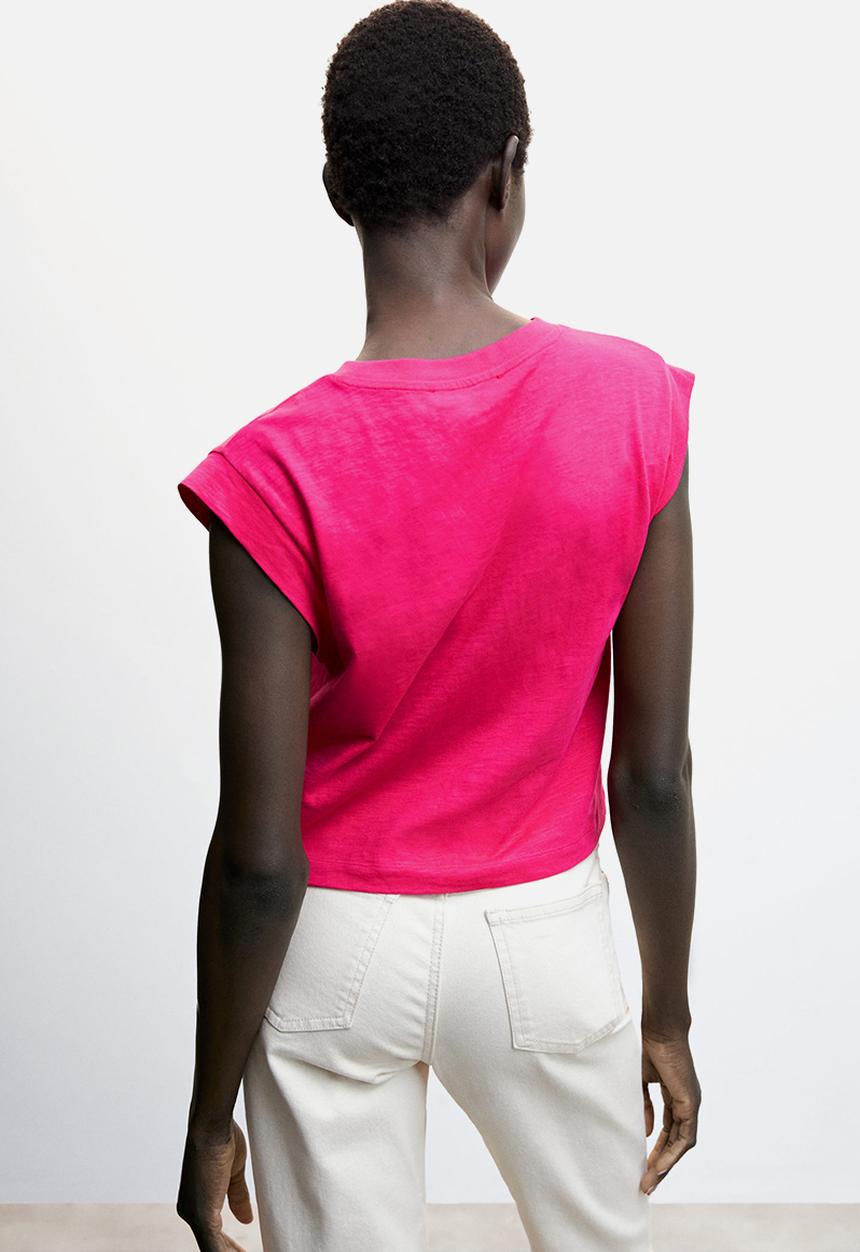 MANGO - T-shirt aroa-h - bright pink