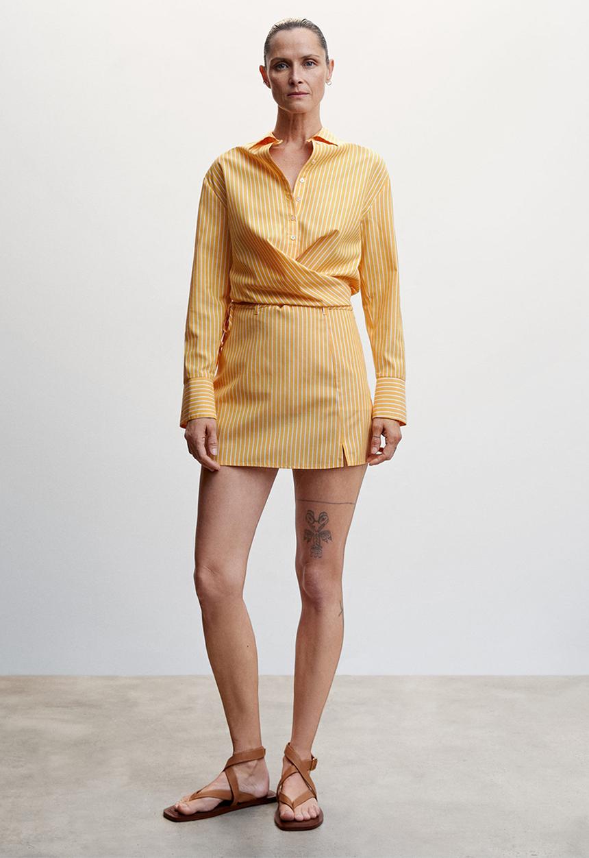 MANGO - Skirt kilian-h - light yellow