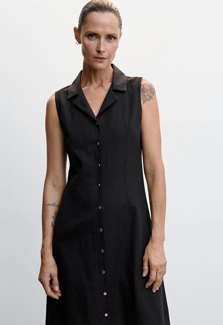 MANGO - Dress bolan-h - black