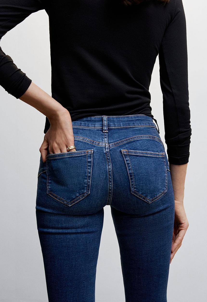 MANGO - Jeans pushup - open blue
