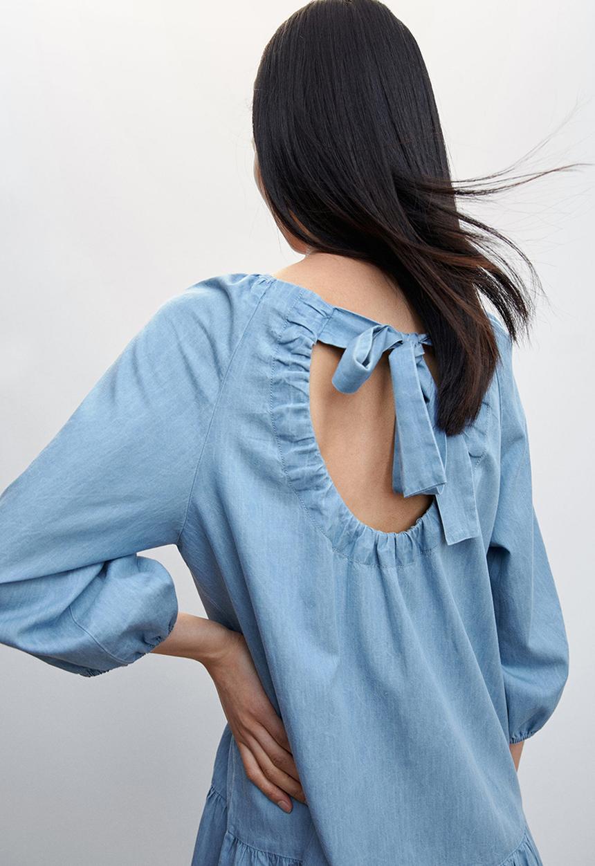 MANGO - Dress ten-h - open blue
