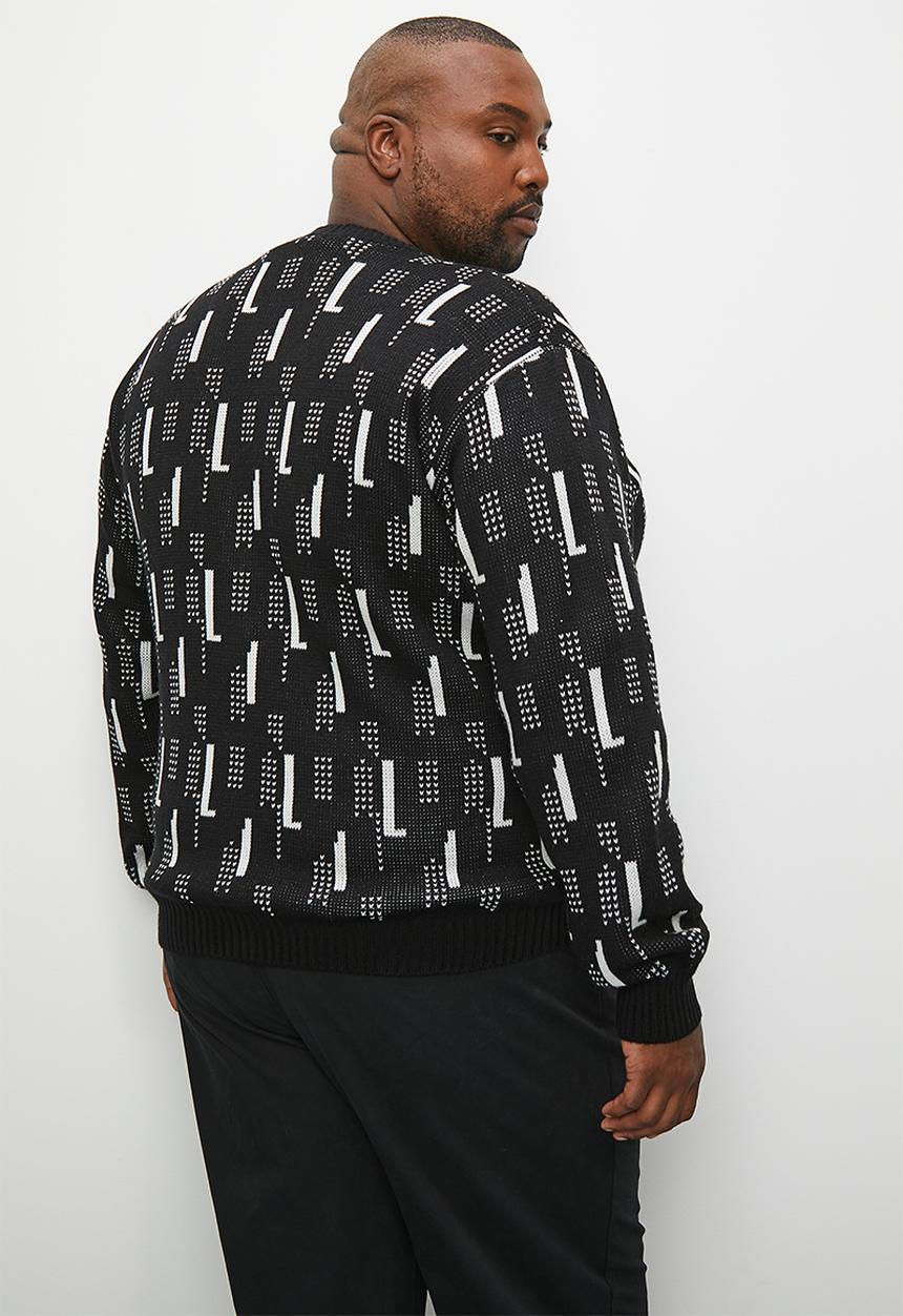 Superbalist - Plus pattern cardigan - black & white
