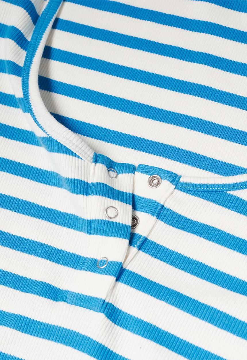 MANGO - T-shirt trip-h- mid blue