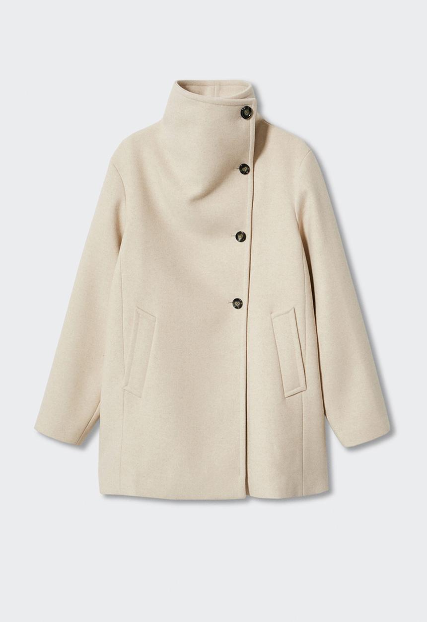 MANGO - Coat biscuit - light beige
