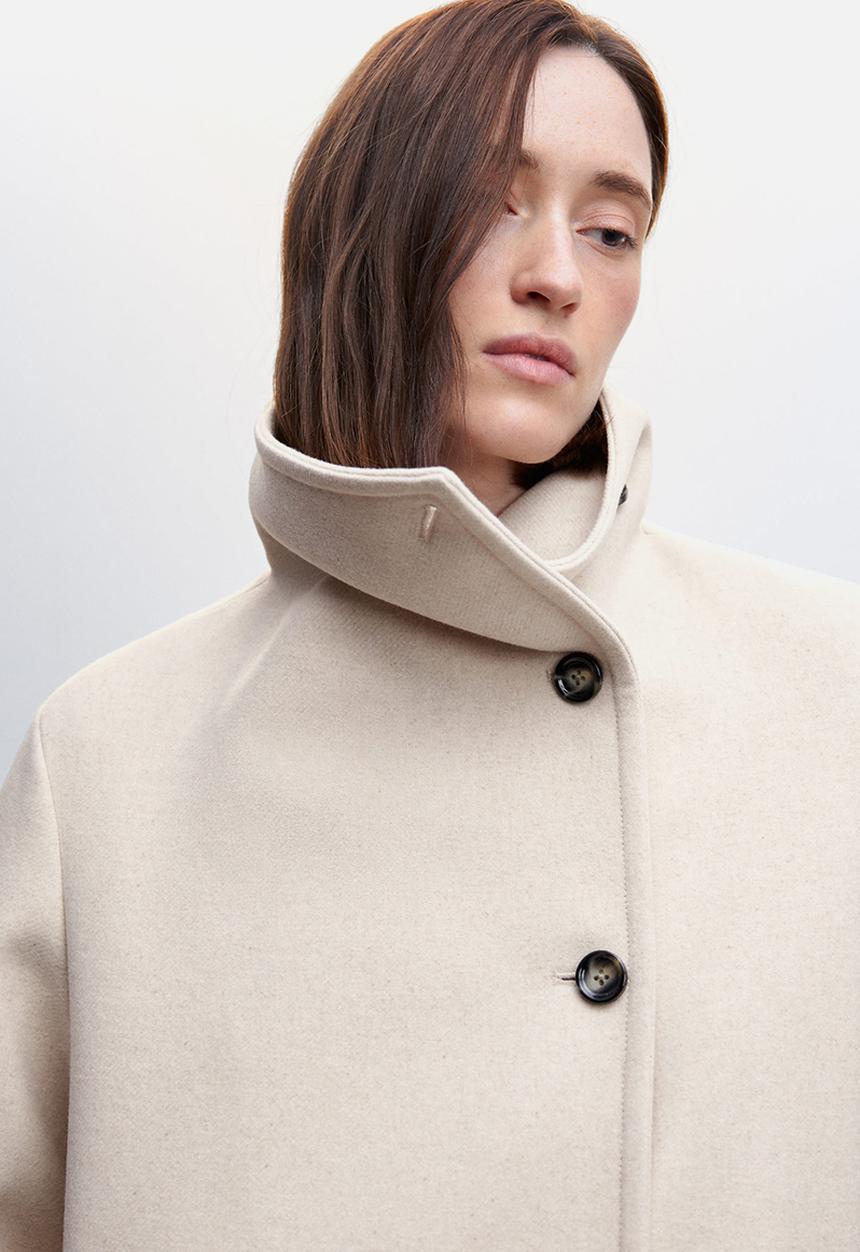 MANGO - Coat biscuit - light beige
