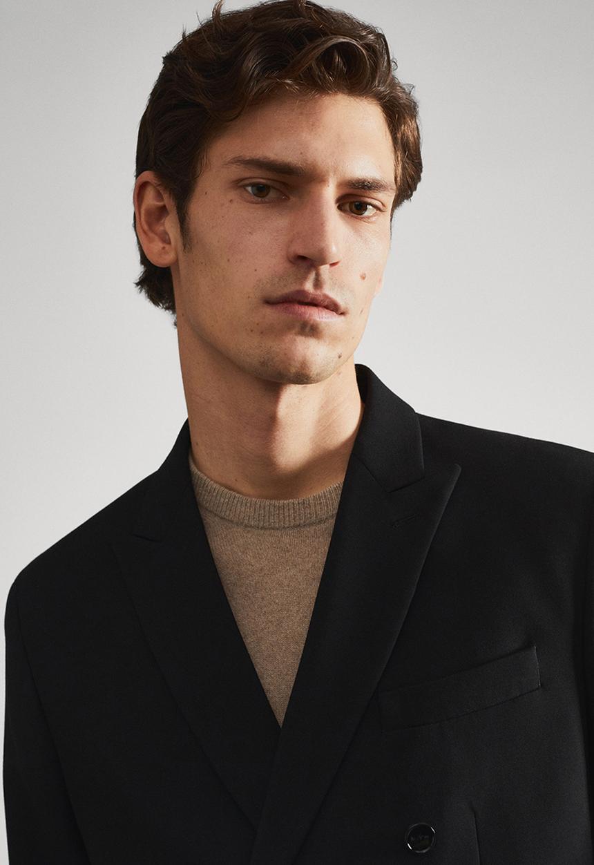 MANGO - Blazer db boston - black