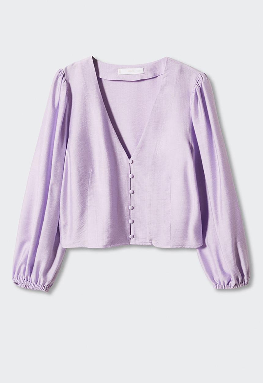 MANGO - Blouse mufflin-h - purple