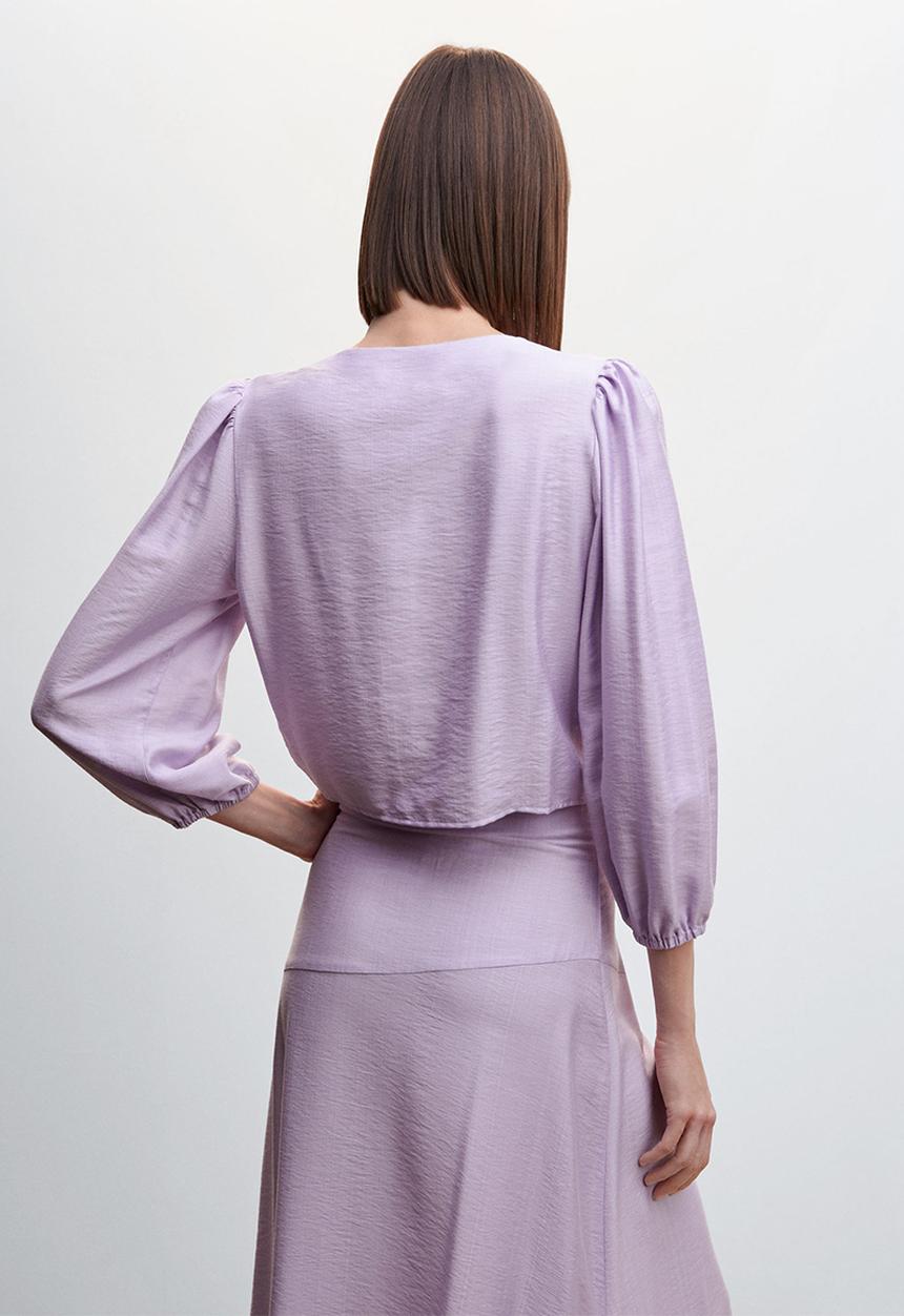 MANGO - Blouse mufflin-h - purple